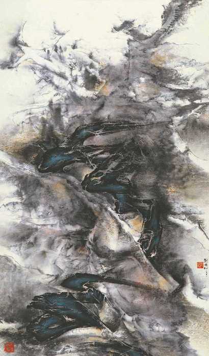 刘国松 1991年作 山之变奏